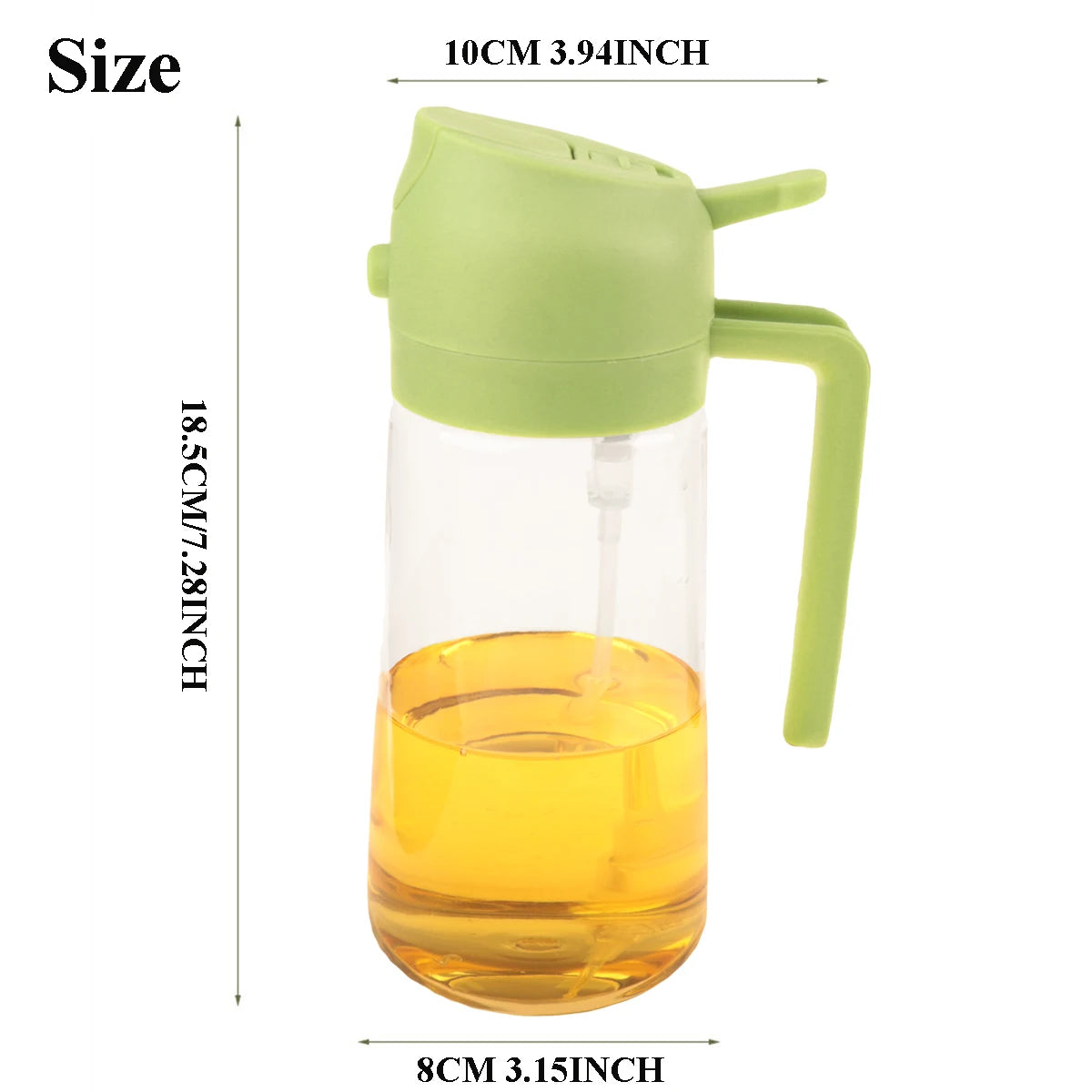 2-in-1 Olive Oil Dispenser and Sprayer - 16oz